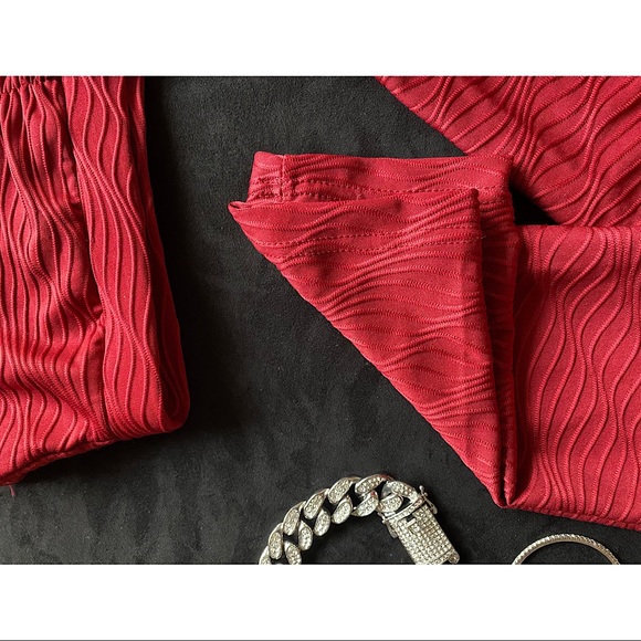 2 Piece Sports Bra Leggings Set - Dark Red - Picture 4 of 5